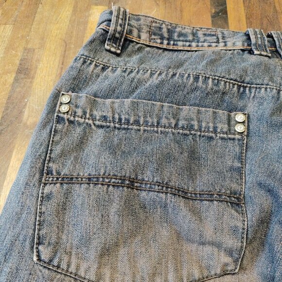 Phat Farm Denim Jeans Men's 32 x 33 Embroidered Logo Y2K Urban Hip Hop Brownish - Picture 13 of 14